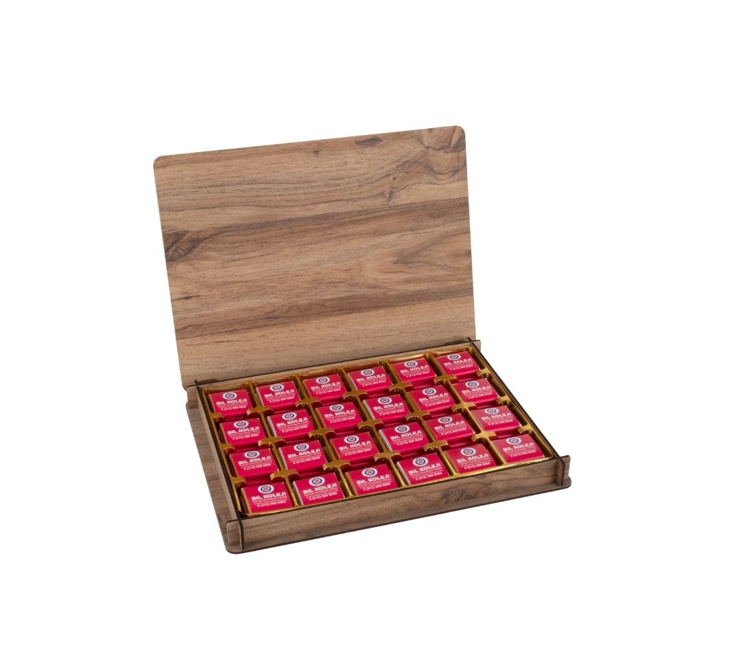 Ahşap Kutulu Çikolata - Bil Koleji