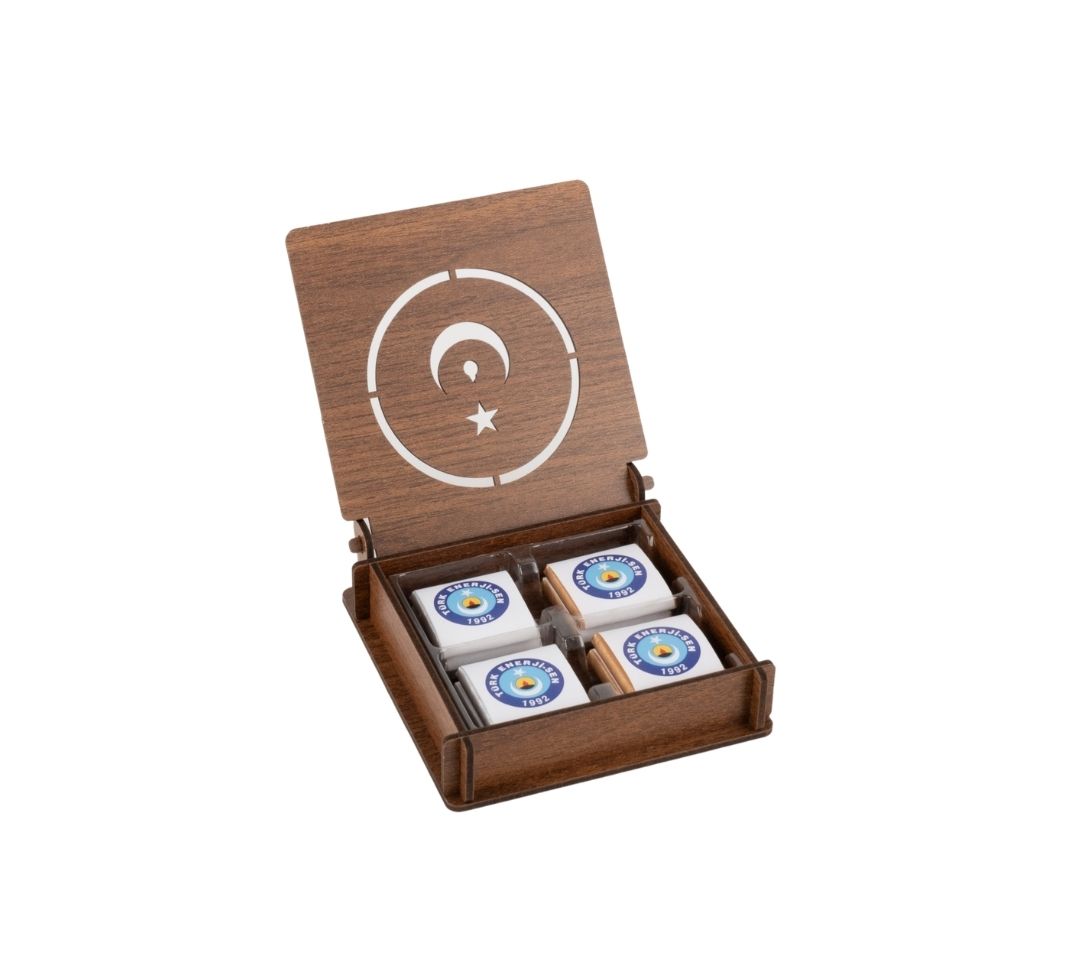 Ahşap Kutulu Çikolata - Türk Enerji-Sen